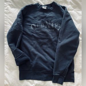 Unisex Vintage Old Navy Chest Logo Crew Neck Sweatshirt - Men’s Small